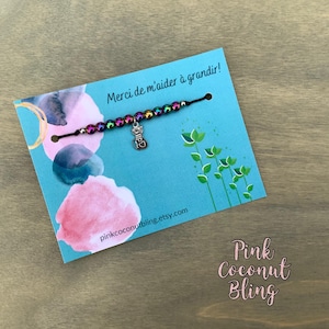 Bracelets de remerciements pour éducatrices | Bracelet pour enseignante | Ajustables | Pierres naturelles | Minimalistes
