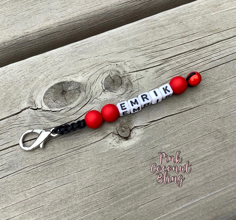 Zipper Pulls With Name Kids Name Tag Lunch Box Name Tag Etsy