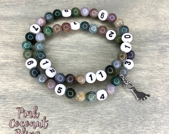 Breastfeeding Bracelet | Natural Stone Bracelet for Mom | Stretchy Breastfeeding Souvenir