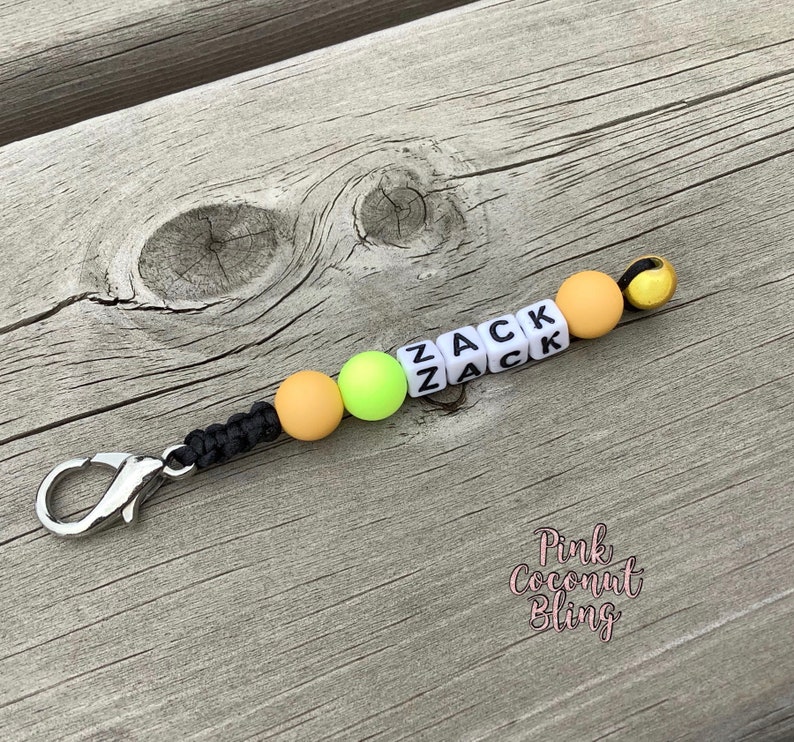 Zipper Pulls With Name Kids Name Tag Lunch Box Name Tag Etsy