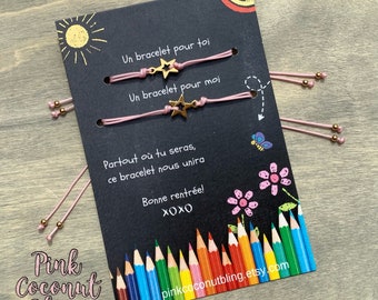 First Day of School Bracelets | kindergarten Bracelets | Adjustable | Stainless Steel