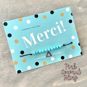 Bracelets de remerciements personnel d'école | Cadeau pour collègue | Ajustables | Pierres naturelles | Minimalistes