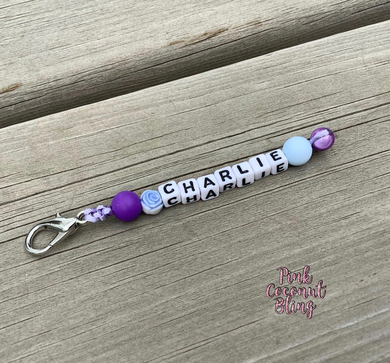 Zipper Pulls With Name Kids Name Tag Lunch Box Name Tag Etsy