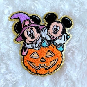 Mickey Minnie Halloween Patch | Mickey Minnie Halloween Patches | Disney Halloween Patches | Disney Vacation | Disney Halloween | Halloween