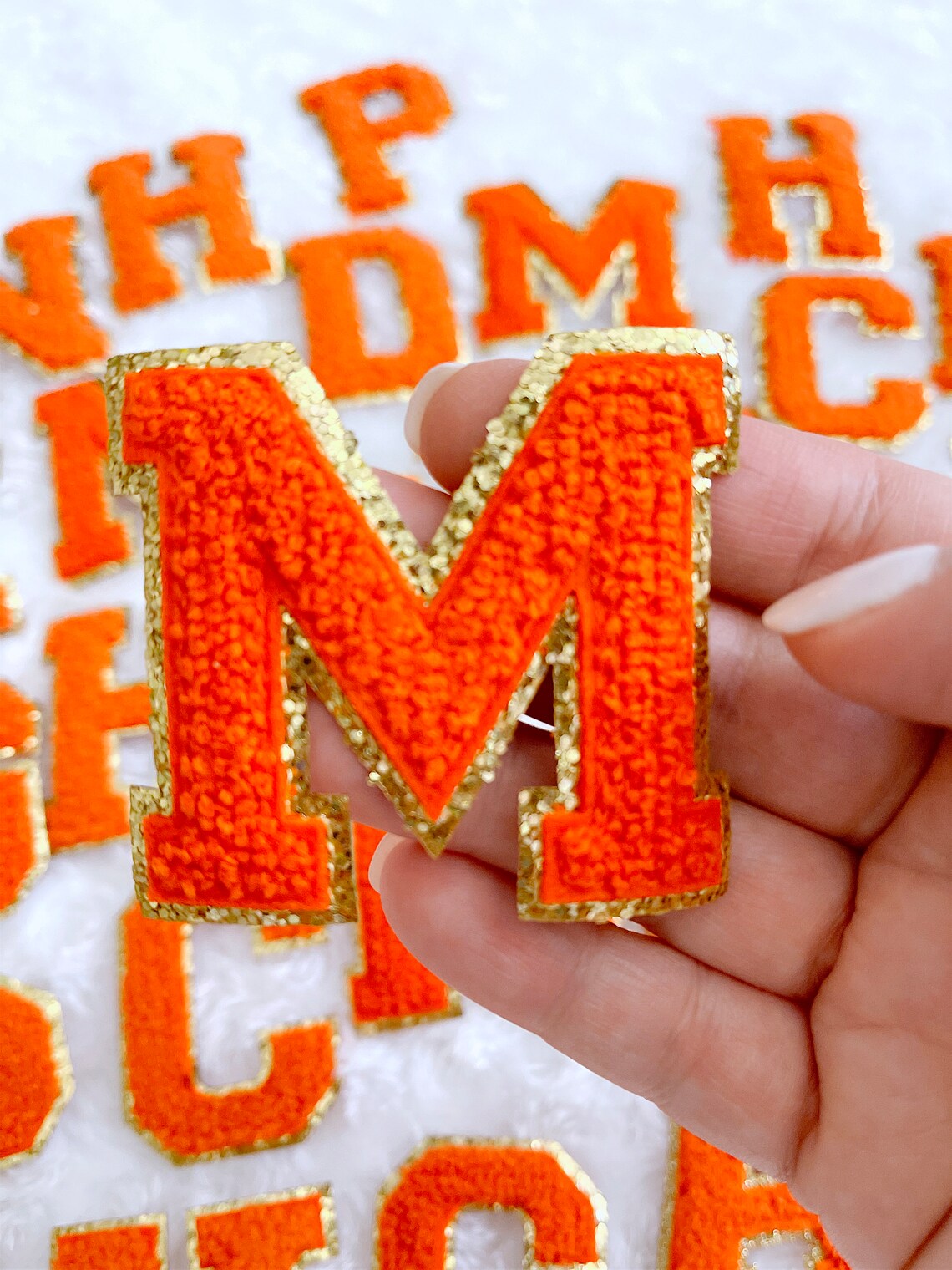 Colorful Iron on Glitter Chenille Embroidered Letters AZ Etsy