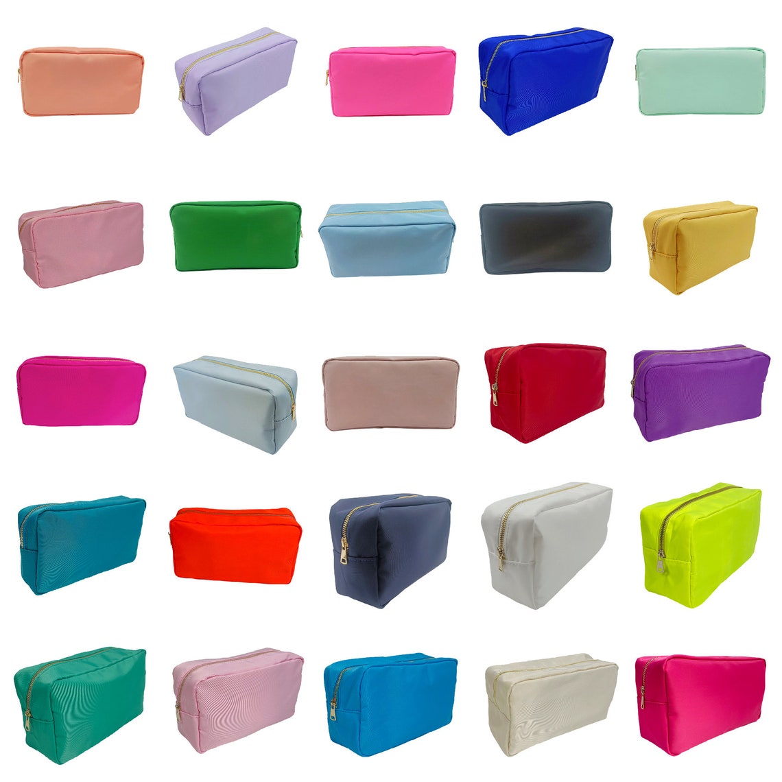 Nylon Cosmetic Bag Nylon Makeup Bag Bridesmaid Gifts Bride Etsy