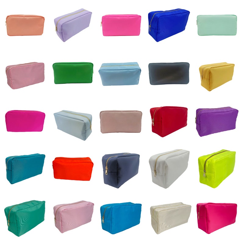 Nylon Cosmetic Bag Nylon Makeup Bag Bridesmaid Gifts Etsy