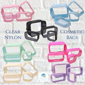 Klare Nylon Kosmetiktasche, Klare Kosmetiktasche, Klare Make-up Tasche, Klare Nylon Make-up Tasche, Urlaubsreisetasche, Sommer, Pool Reisetasche