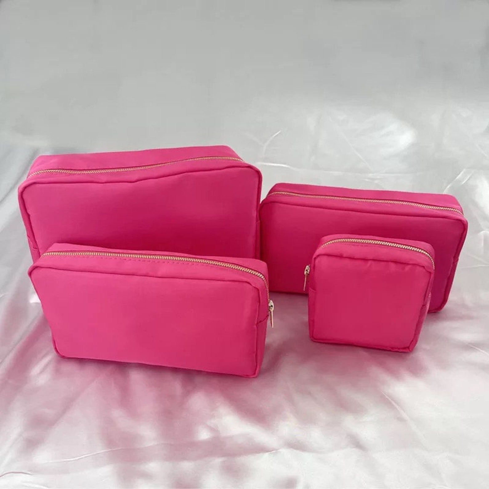 Nylon Cosmetic Bag Nylon Makeup Bag Bridesmaid Gifts Bride Etsy