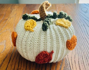 Haakpatroon: herfstbladeren pompoen/herfst woondecoratiepatronen/seizoensgebonden, halloween, Thanksgiving pompoen tussendoor haakpatroon. Doe-het-zelfproject