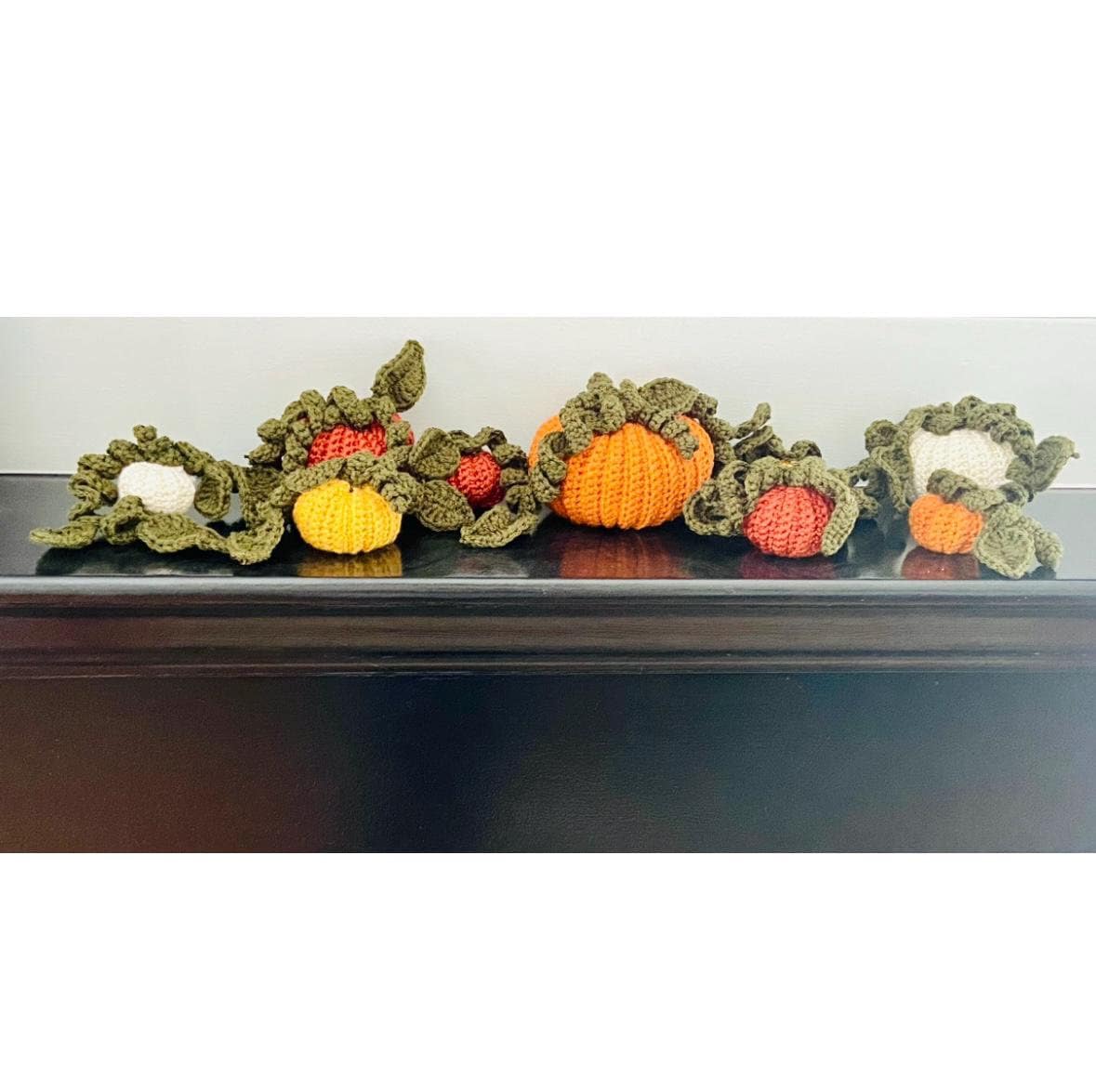 Haakpatroon: pompoenwijnstok met pompoenen Herfst Woondecoratie Haakpatronen Mantel of tafel/Halloween Thanksgiving/Gemiddeld haakwerk DIY