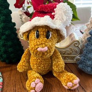 Crochet Pattern: Santa Paws Puppy Dog/Christmas Stuffie/Christmas Plushie/Beginner Crochet/Holiday Decor/Handmade Gifts for Kids//DIY