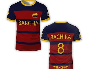 FC Barcha Soccer Jersey – Blue Lock Meguru Bachira Sport Shirt and Cosplay Outfit Costume, Anime gift for him or her