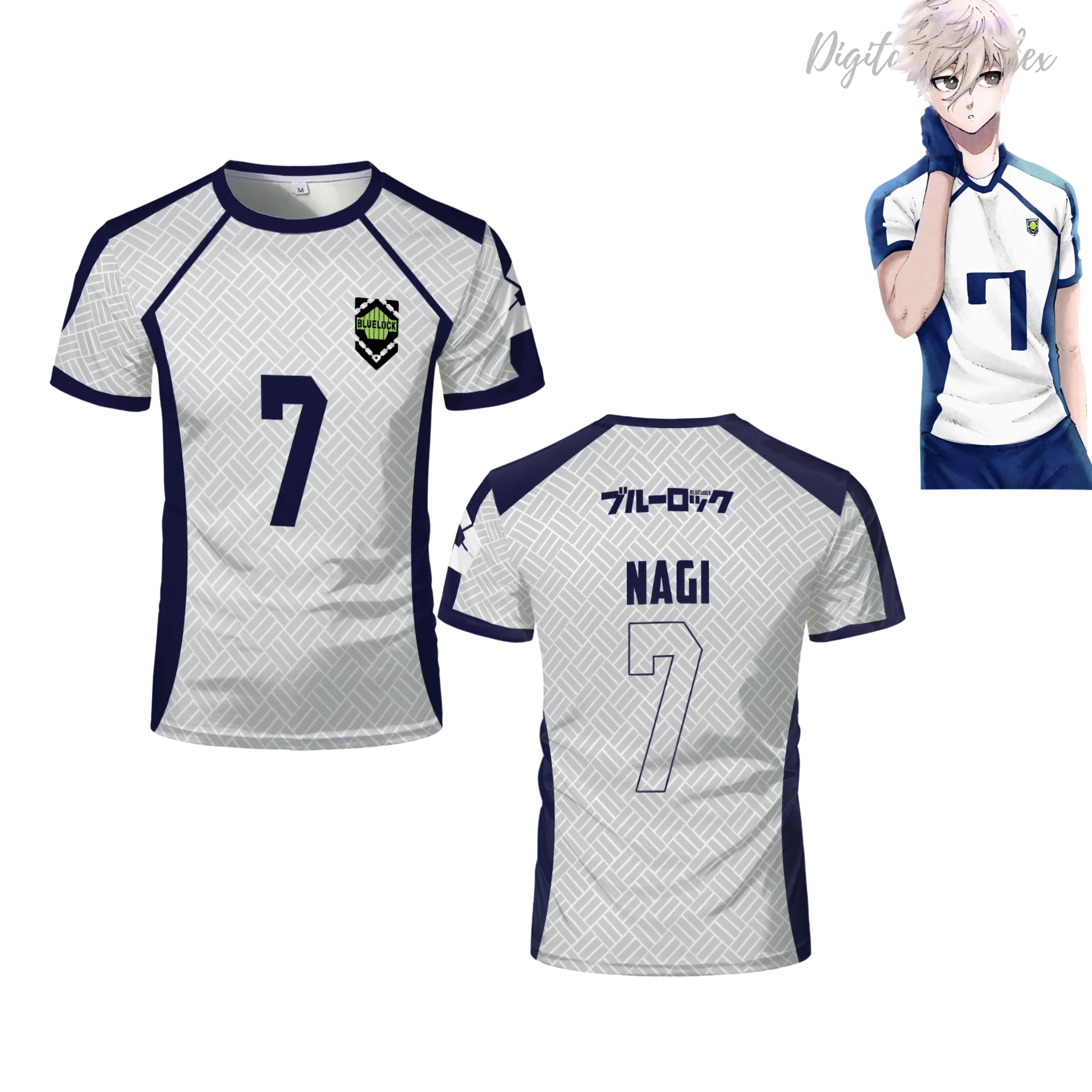 Blue Lock Football Jersey, Anime Unisex Football Jersey, Nagi