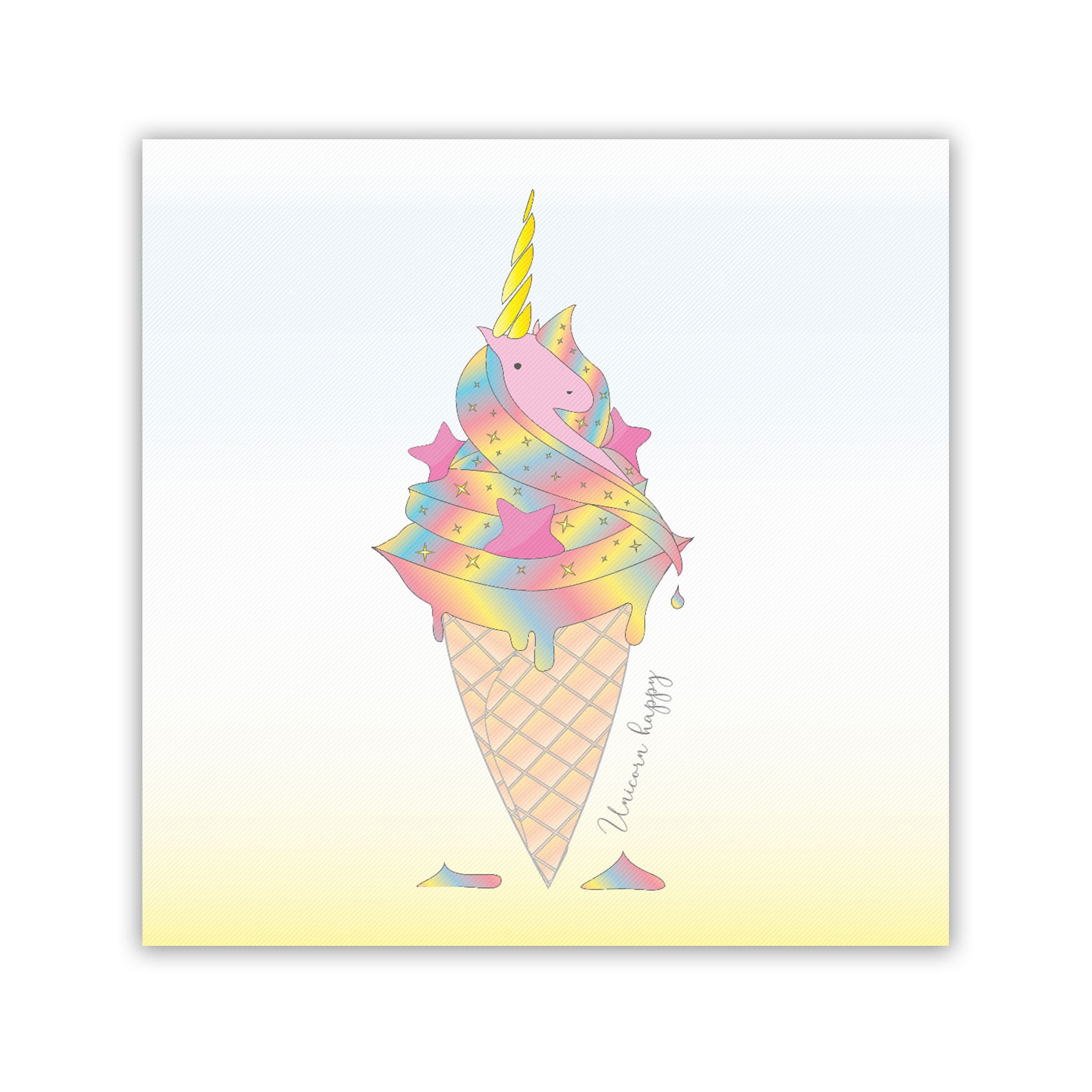 Unicorn Ice-cream Print Downloadable Print | Etsy
