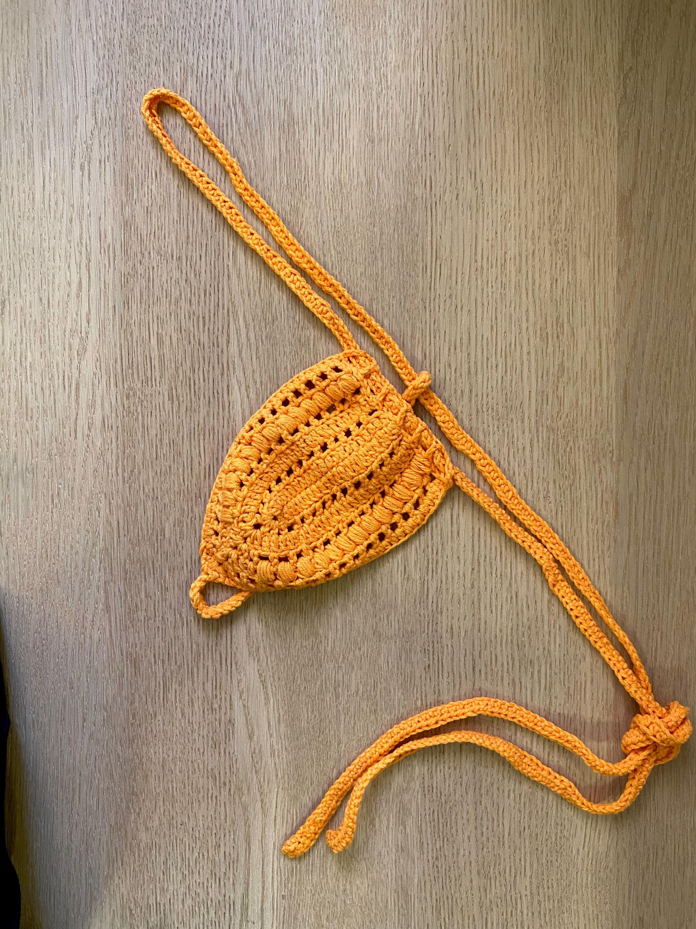 Knitted / Crochet Men's String Handmade Underwear Orange - Etsy