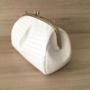 Doppelfach Geldbörse Rahmen PDF Schnittmuster | Vintage Brillenfassung Muster pur | Double Kiss Schlossrahmenmuster | 22 cm Tasche mit Rahmenmuster