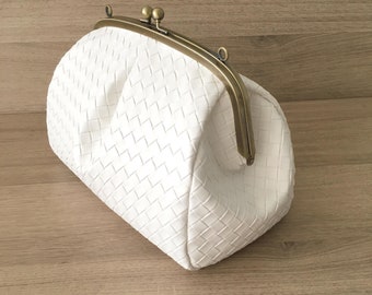 Modello di cucito PDF per borsa a doppio scomparto con chiusura a scatto