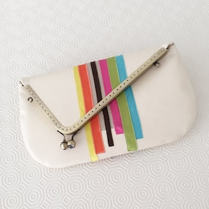 Borsa con struttura in metallo / Borsa con chiusura Rainbow Kiss / Custodia per telefono / Modello PDF per pochette / Modello per borsa con struttura / Custodia a busta / Struttura in metallo a forma di L