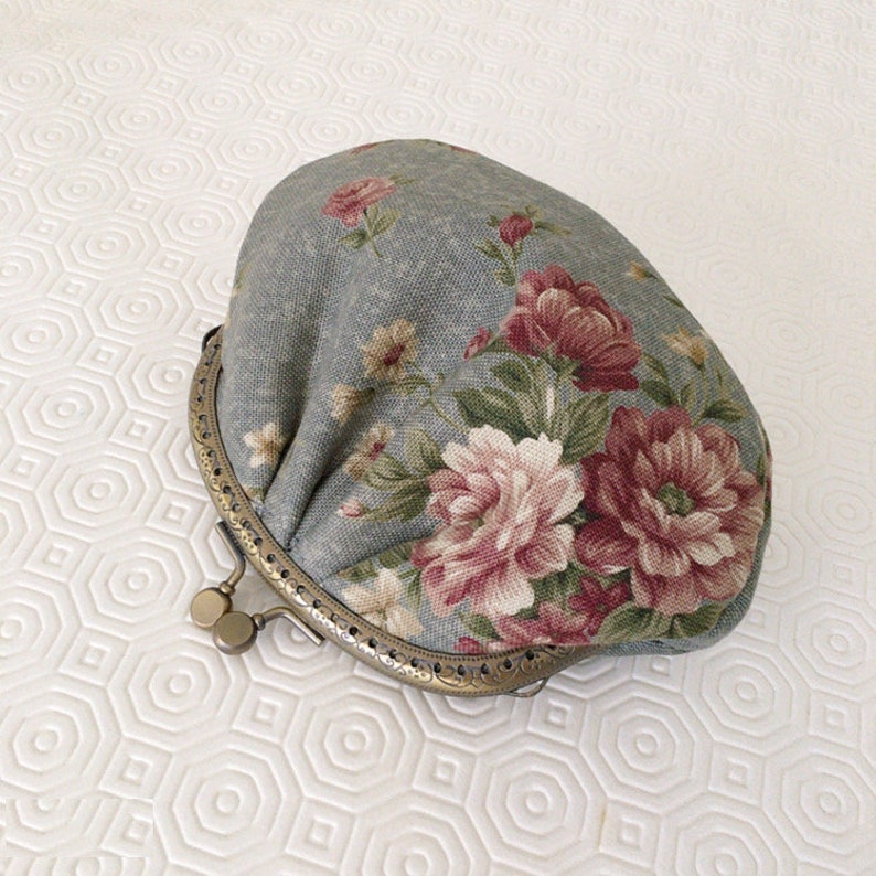 Modèle de sac à main en forme de coquillage Motif pochette Patron PDF de la pochette pour pièces de monnaie Modèle de cadre de sac à main 12 cm 4,7 pouces modèle de cadre vintage avec fermoir baiser image 3