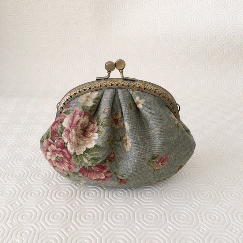 Shell shape purse pattern Clutch wallet pattern Coin pouch PDF pattern 12cm 4.7in Purse frame pattern Vintage kiss clasp frame pattern image 6