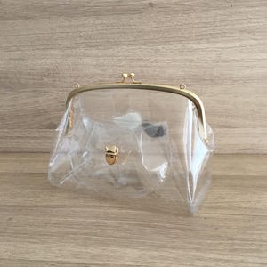 Clear glitter clasp purse pattern | Clear bag PDF pattern | Vintage frame pattern | Kiss lock frame pattern | 8.2 Inches purse frame pattern