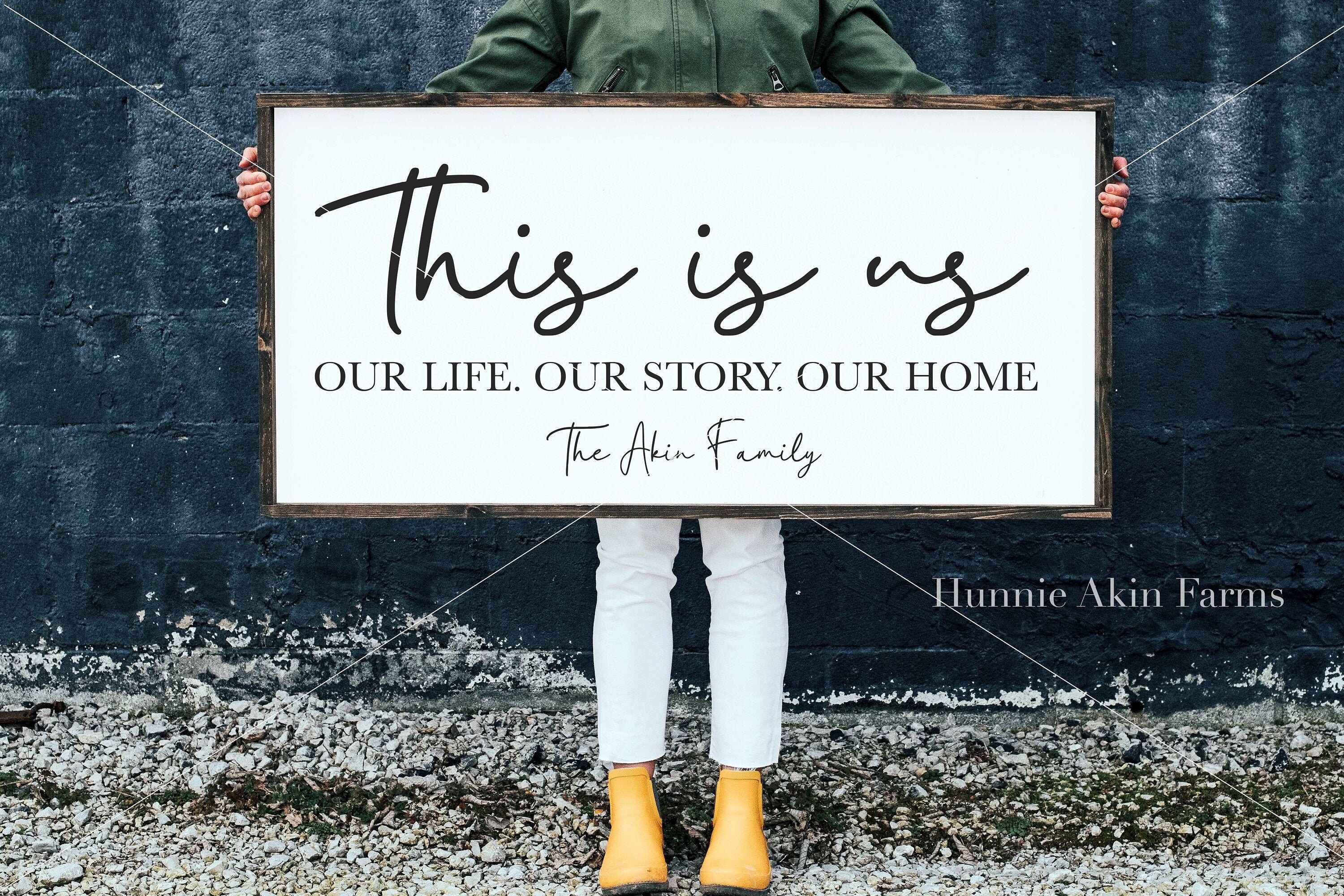 This is Us Personalized Family Name Wood Sign Farmhouse Etsy