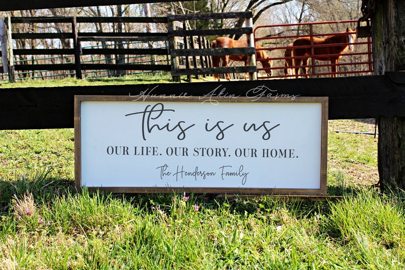 Download This is us personalized family name wood sign farmhouse ...