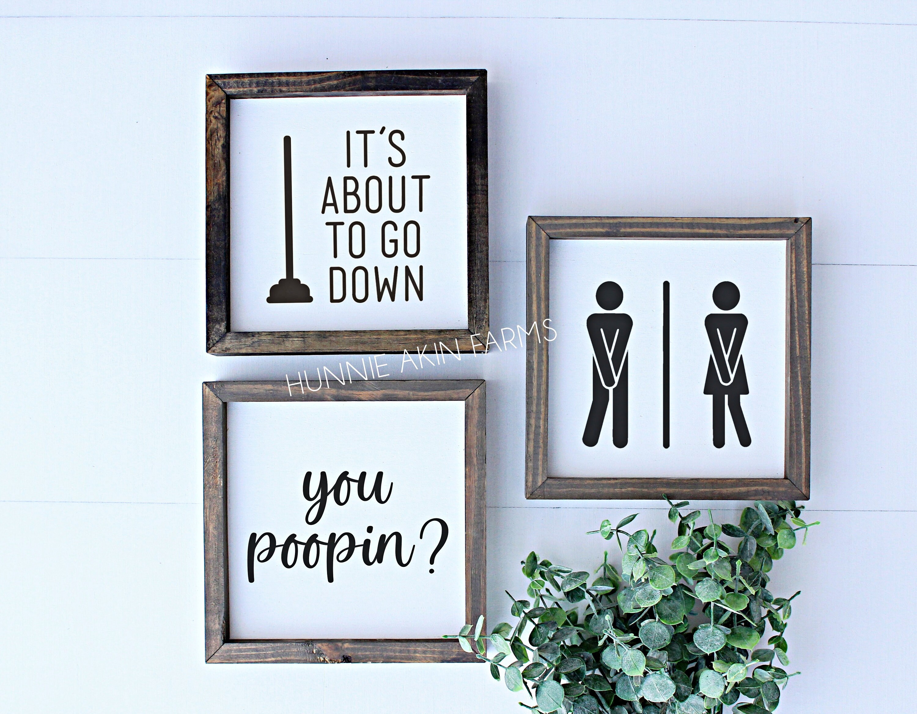 Farmhouse Bathroom Funny Bathroom Sign Bathroom Wall Decor Etsy