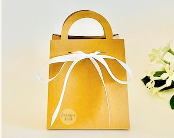 Shopping Bag Template, Shopping Bag SVG, Gift Box SVG, Favour Box SVG, Wedding Favor, Box Template, Silhouette Cut Files, Cricut Cut Files