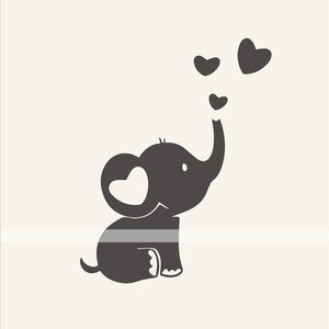 Bebe Elephant Svg Elephant Mignon Fichier De Coupe De Douche Etsy