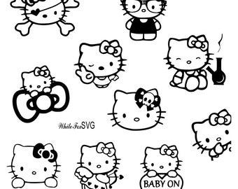 hello kitty decal etsy