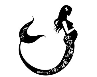 Free Free 171 Black Baby Mermaid Svg SVG PNG EPS DXF File