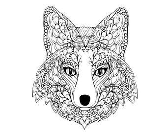 Download Fox mandala | Etsy