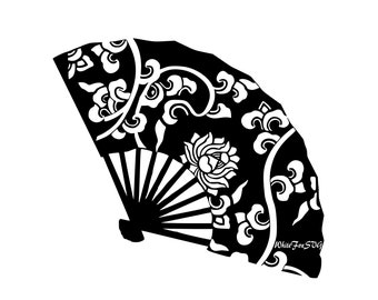 hand fan template etsy