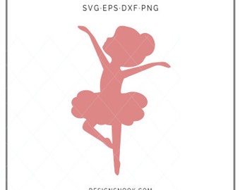 CF221 Ballerina Silhouette Pdf cut file Studio3 Cut file SVG Ballerina Silhouette cut file DXF scrapbook file