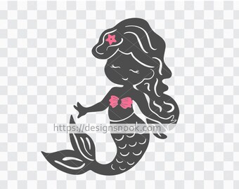 Download Baby Mermaid Svg Etsy