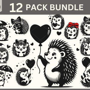 Igel SVG, Igel hält einen Ballon, Igel lustig svg, Niedliches Igel Clipart, Igel Vektor, Igel Clip Art, Igel Cricut SVG