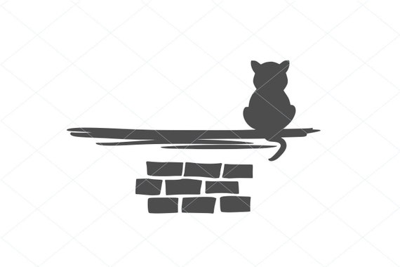 Svg Assis De Chat Dos Mignon De Chat Silhouette De Chat Etsy France
