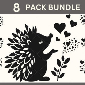 Egel SVG, egel kus Svg bundel, schattige egel gesneden bestand, egel silhouet, egel clipart, Valentijnsdag Svg, baby shower Svg