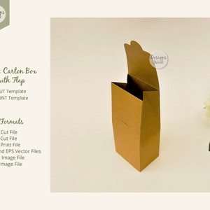 Milk Carton Box Template, Gift Box with Flap SVG, Gift Box SVG, Favor Box SVG, Wedding Favor, Box Template, Silhouette Cut Files, Cricut svg