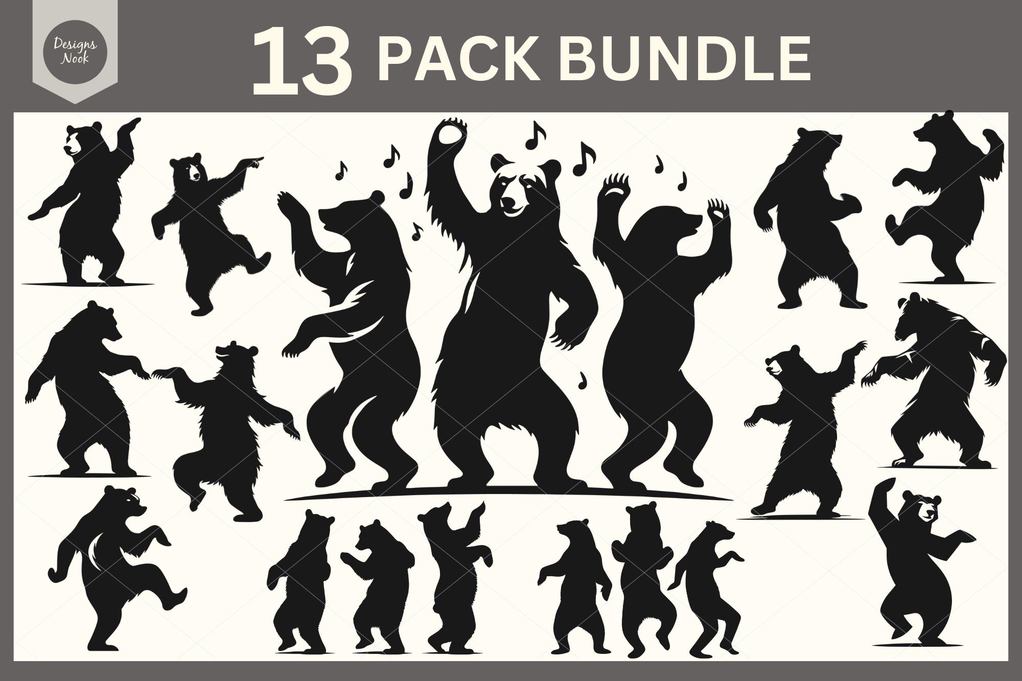 Dancing Bears Vector Dancing Bear SVG Bundle, Funny Bear Dance Svg, Dancing Bears Svg ...