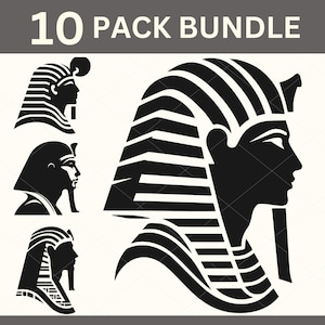 Pharaoh SVG, Pharaoh Clipart, Pharaoh silhouette, Pharaoh Cut File, Pharaoh Vector Files, Pharaoh Svg Bundle, Egyptian Svg, Cricut Cut Files