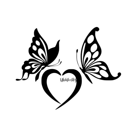 276 Butterfly Heart Svg SVG PNG EPS DXF File