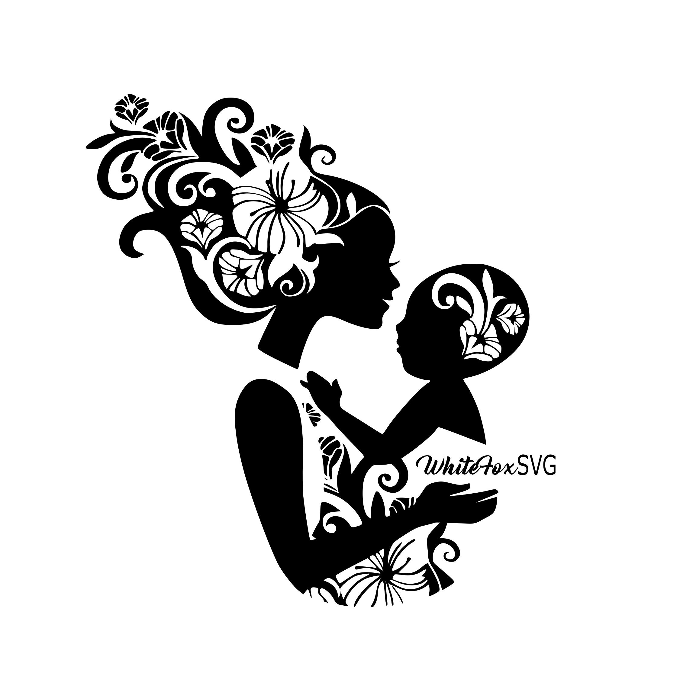 Download Mother and baby SVG baby shower SVG mothers love mom mama ...