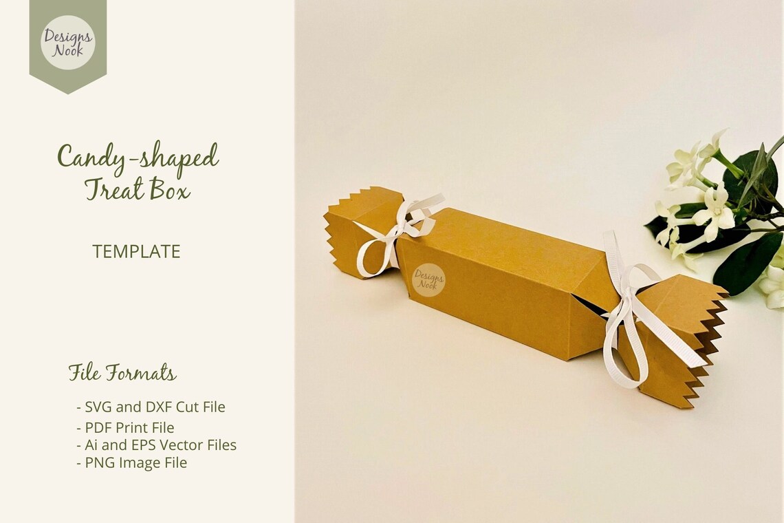 Candy Shaped Box Template, Candy Box Gift Box SVG, Wedding Favour Box ...