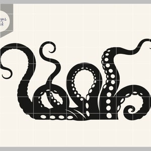 Tentacles Svg, Octopus Svg, Sea Animal Svg, Sea Creature Svg, Octopus Clipart, Octopus Vector File, Octopus Silhouette, Tentacles Clipart