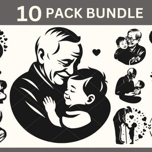 Grand-père SVG, ensemble Svg grand-père, fête des grands-parents, petit-fils Svg, Svg petits-enfants, Svg grand-père, vecteur grands-parents, Clipart Svg petits-enfants
