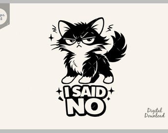 Cat SVG, Cat Silhouette, Kitten Svg, Cute Cat Clipart, Kitty Clipart, Cricut Cut File, Instant Download, Pet Lover, Funny Cat Svg, Funny Cat