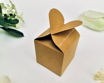 Modello di scatola cubo superiore a forma di cuore - SVG, DXF, file PDF, modello di scatola svg, download digitale vettoriale